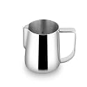 watchget Milk Frothing Pitcher 250ml/8oz Stainless Steel Espresso Steaming Pitcher Milk Coffee Cappuccino Latte Art Barista Steam Jug Espresso Frother Cup, Silver