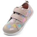 WateLves Toddler Little Kids Wide Barefoot Shoes The First Walking Shoes Girls Boys Breathable Zero Drop Minimalist Sneakers with Wide Toe Box Natural to Grow