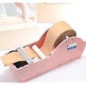 Water-Activated Tape Dispenser, Manual Kraft Gum Tape Dispenser, Light Pink