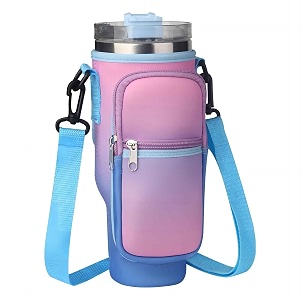 Water Bottle Carrier Bag with Phone Pocket
