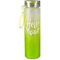 Water Bottle – Transparent Water Bottle for Home, Office, Gym, Picnic and Travelling – Stylish Glass Bottle Multicolor Water Bottle-Transparent-GRN-400ml