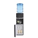 Water Dispenser Top Loading Hot and Cold, 3-Temperature Water Cooler with Child Safety Lock, 5 Gallon Capacity 10.83x11.02x32.68 Inch Black PP for Home Office Cafe