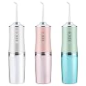 Water Flosser Portable Oral Irrigator with 3 Modes, 4 Jet Tips, Cordless Rechargeable with 220ml Detachable Water Tank, IPX7 Waterproof (Multicolor)
