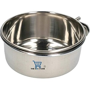 water food bowl bird cage cups stainless steel bird hanging bowlbird feeding dish cupsanimal cage water food bowlholder parrot water food dish feeder clamp holder 200ml clamp pack of 1