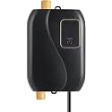 Water Heater Electric, Mini Tankless Under Sink Water Heater for Kitchen &amp; Bathroom Sink, Instant On Demand Hot with Digital Temperature Display, Low Pressure Friendly, 3000W Point-of-Use (Black)
