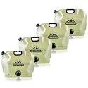 Water Jug Camping 2.1 Gallon Collapsible with Spigot, BPA Free Portable Water Pouch Foldable Water Bags for Outdoor Hiking, Travel and Emergency &amp; Water Storage Containers (Beige-4Pcs)