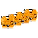 Water Jug Camping 2.1 Gallon Collapsible with Spigot, BPA Free Portable Water Pouch Foldable Water Bags for Outdoor Hiking, Travel and Emergency &amp; Water Storage Containers (Orange-4Pcs)