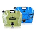 Water Jug Camping 2.1 Gallon Collapsible with Spigot, BPA Free Portable Water Pouch Foldable Water Bags for Outdoor Hiking, Travel and Emergency &amp; Water Storage Containers (Green_Blue-2Pcs)