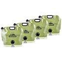 Water Jug Camping 2.1 Gallon Collapsible with Spigot, BPA Free Portable Water Pouch Foldable Water Bags for Outdoor Hiking, Travel and Emergency &amp; Water Storage Containers (Green-4Pcs)
