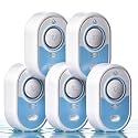Water Leak Detector with Loud Alarm, 100dB Siren &amp; LED Flash, Water Sensor Alarm for Home, Basement, Sump Pump, Kitchen, Bathroom, Water Heater, Indoor Outdoor 5-Pack