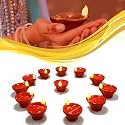 KLIFFOO 12pcs Electric Water Sensor Diya for Home Decoration, Flameless & Smokeless LED Diyas Light, Tealight Candles Warm Ambient Lights for Diwali Festivals Decoration, Christmas, New Year (Set-12)