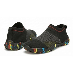 water shoes quick-dry breathable sneakers with eva sole lightweight unisex footwear for swimming hiking and yoga black