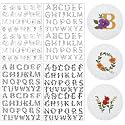 Water Soluble Hand Sewing Stabilizers - 4 Sheets 200+ A-Z Letter Stick and Stitch Embroidery Paper Designs Wash Away with Pre-Printed Flower and Alphabet Patterns for Hand Sewing Lover Beginners
