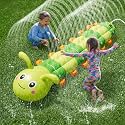 Water Sprinkler for Kids, Large Caterpillar Inflatable Sprinkler