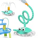 Water Table Pump, 5400mAh Rechargeable Crab Water Pump for Water Table with 3 Modes Sprinkler, 8 Hours Non-Stop Fun Summer Outdoor Water Toys Outside Water Play Table Accessories for Kids Toddlers