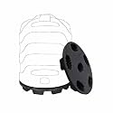 Water Tank Base - Eco Heavy-Duty Water Tank Base Stand for 500 Liter Tanks | Anti-Slip, UV-Resistant, Durable Plastic Tank Support Platform | Prevents Dampness, Fungus & Floor Damage