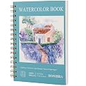 Watercolor Paper Pad 7"×10", Small Watercolor Sketchbook 140lb/300g, 30 Sheets Spiral Bound Art Journal for Drawing & Painting Gifts for Artists