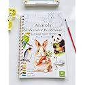 Watercolor Workbook, Water Coloring Book for Adult &Teens Beginners,15 Beautiful Animals Designs 300gsm Cold Press Cotton Watercolor Paper,Perfect Gifts to Spark Creativity Stress Relief(10.2" x 6.9")