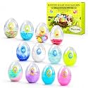 WATERELF 12 Pack Mystery Slime & Putty Eggs Kit for Kids, 4 Fluffy Cloud Shimmer Slime + 4 Color Changing Metallic Putty with Flower DIY Add-ins, Easter Sensory Fidget Toy Gift for Boys Girls Ages 6+