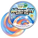 WATERELF Play Putty Slime for Kids, Fidget Sensory Artistic Therapy Putty Toys for Boys Girls Adults, Stress Relief Non-Sticky, 3.11 Inch 3.2 Oz – Orange/Blue
