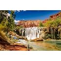 Waterfall Aquarium Background Falls Grand Canyon with Waterfalls and Greenery Terrarium Backgrounds Grand Canyon Desert Waterfall Fish Tank Background Canyon Reptile Tank Backgrounds 36x18in