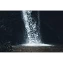 Waterfall Aquarium Background Waterfall in Dark Black Backdrop Terrarium Backgrouds Stream Falls Theme Fish Tank Background Cascading Waterfalls Reptile Tank Enclosure Backgrounds Wallpaper 48x18in