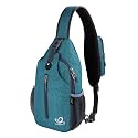 WATERFLY Crossbody Sling Backpack Sling Bag Travel Hiking Chest Bags Daypack (Teal blue)