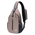 WATERFLY Crossbody Sling Backpack Sling Bag Travel Hiking Chest Bags Daypack (Flaxen)