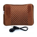 WATERLEAF Electric Velvet Hot Water Bag (1000 ML) with filled Gel for Pain Relief, Joints ELECTRICAL 1 L Hot Water Bag