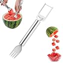 Watermelon Fork Slicer Cutter, 2-in-1 Stainless Steel Fruit Fork