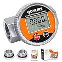 Waterproof 1" Fuel Flow Meter, 3/4" Adapters, Water/Diesel/Gasoline