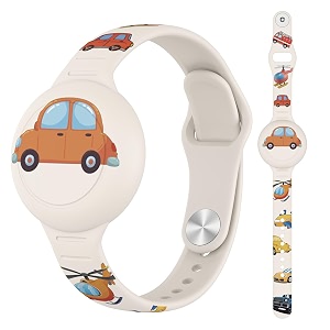 waterproof for airtag bracelet for kid soft silicone cartoon for air tag holder for kids with hidden design compatible for apple airtag wristband for child
