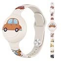 Waterproof for AirTag Bracelet for Kid, Soft Silicone Cartoon for Air Tag Holder for Kids with Hidden Design, Compatible for Apple AirTag Wristband for Child