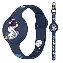 Waterproof for AirTag Bracelet for Kid, Soft Silicone Cartoon for Air Tag Holder for Kids with Hidden Design, Compatible for Apple AirTag Wristband for Child