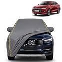 Waterproof Car Cover Compatible with Dzire 2025 | Dustproof Sun Protection Cover | Soft Cotton Lining | Triple Stitched | Mirror Pocket | Antenna Pocket | All Weather Body Cover (Grey Piping)