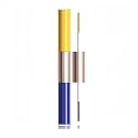 Waterproof Colorful Mascara with Small Brush, 1 Mascara with 2 Colors, Multi-Color, 2 Brush 2 Colors, Smudge-Proof, Long-Lasting, Volume and Lengthening, No Clumping (Yellow &amp; Blue)