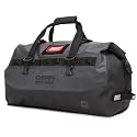 Waterproof Duffel Bag - Motorcycle Dry Bag 40L Tail Bag with Large Storage Space, Waterproof Duffle Bags with Outer Mesh Zipper Pocket for Camping, Kayaking, Fishing &amp; Traveling-Grey