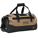 Waterproof Duffel Bag - Motorcycle Dry Bag 25L Tail Bag with Large Storage Space, Waterproof Duffle Bags with Outer Mesh Zipper Pocket for Camping, Kayaking, Fishing & Traveling-Mudbrown