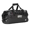 Waterproof Duffel Bag - Motorcycle Dry Bag 25L Tail Bag with Large Storage Space, Waterproof Duffle Bags with Outer Mesh Zipper Pocket for Camping, Kayaking, Fishing &amp; Traveling-Black