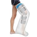Waterproof Extra Wide Full Leg Cast Cover for Shower Adults, Extra Large Full Leg Shower Cover, Watertight Silicone Foot Protector for Plus Size Adults Surgery Shower Boot