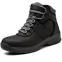 Waterproof Hiking Boots for Men, 6" Comfortable Soft Toe Shoes Mid Non Slip Hiking Shoes Outdoor Travel Shoes Leather Hiking Backpack Boots
