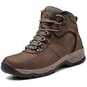 Waterproof Hiking Boots for Men, 6" Comfortable Soft Toe Shoes Mid Non Slip Hiking Shoes Outdoor Travel Shoes Leather Hiking Backpack Boots