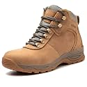 Waterproof Hiking Boots for Men, 6" Comfortable Soft Toe Shoes Mid Non Slip Hiking Shoes Outdoor Travel Shoes Leather Hiking Backpack Boots