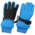 Waterproof Kids Ski Snow Gloves, 100G 3M Thinsulate Warm Winter Boys Girls