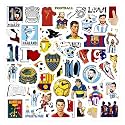 Waterproof Pack of 63 Football Vinyl Self-Adhesive Sticker for Adults, Multicolor Sports Stickers for Laptop, Journal, Guitar, Mobile and Other Things