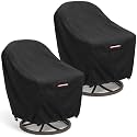 Waterproof Patio Chair Covers, 28W x 33D x 36H inches Heavy Duty Outdoor Furniture Protection Cover Weather Resistant 600D Oxford 2-Pack, Black