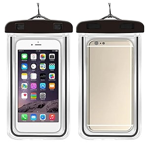 waterproof phone pouch rain mobile cover universal waterproof phone case underwater dry bag for mobile cash documents water proof bag for beach boating swimming water park 2 black