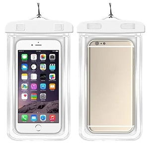 waterproof phone pouch rain mobile cover universal waterproof phone case underwater dry bag for mobile cash documents water proof bag for beach boating swimming water park 2 white