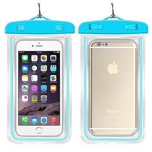 waterproof phone pouch rain mobile cover universal waterproof phone case underwater dry bag for mobile cash documents water proof bag for beach boating swimming water park 2 blue