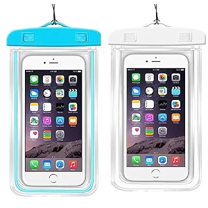 waterproof phone pouch rain mobile cover universal waterproof phone case underwater dry bag for mobile cash documents water proof bag for beach boating swimming water park bluewhite